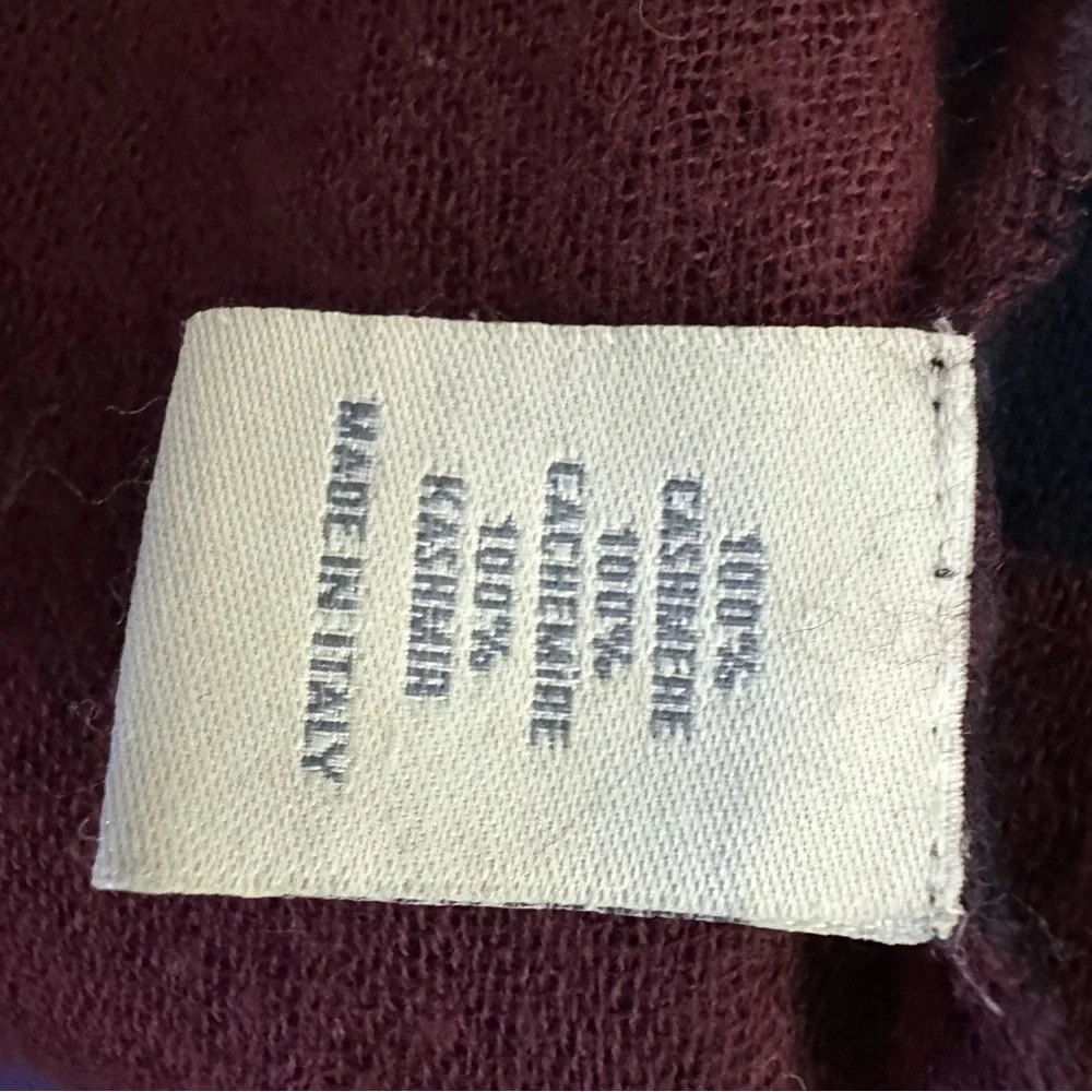Cashmere Scarf Wide Maroon‎ Navy Blue Men’s